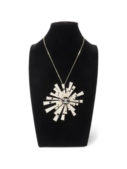 CHANEL Pre-Owned crystal CC necklace