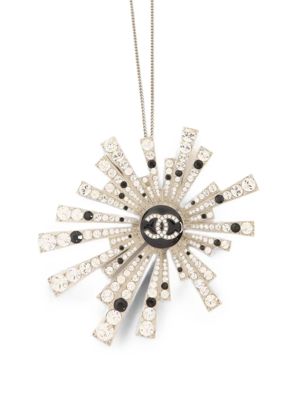 CHANEL Pre-Owned crystal CC necklace - Silber