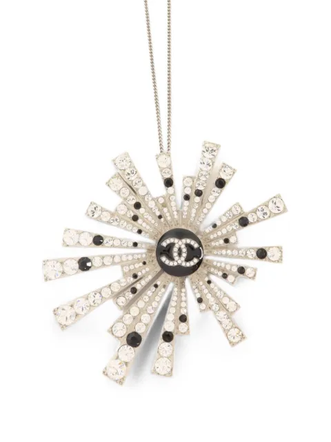 CHANEL Pre-Owned crystal CC necklace