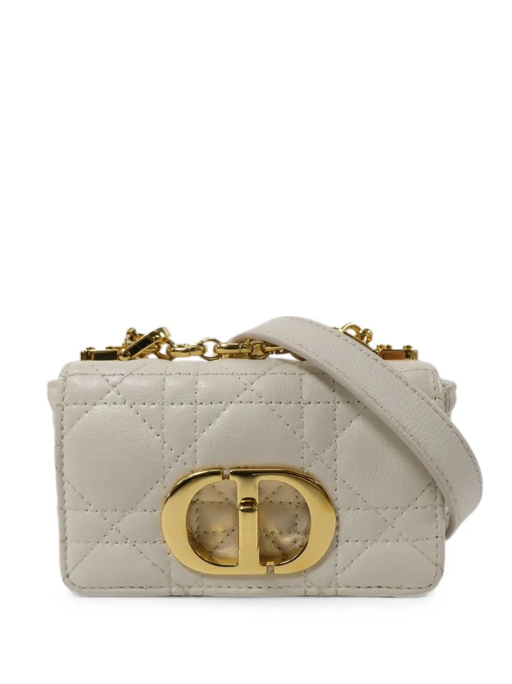 Christian Dior Pre-Owned Caro chain mini bag - Weiß