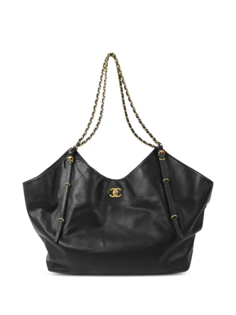 CHANEL Pre-Owned maxi Shopping CC turn-lock quilted tote bag