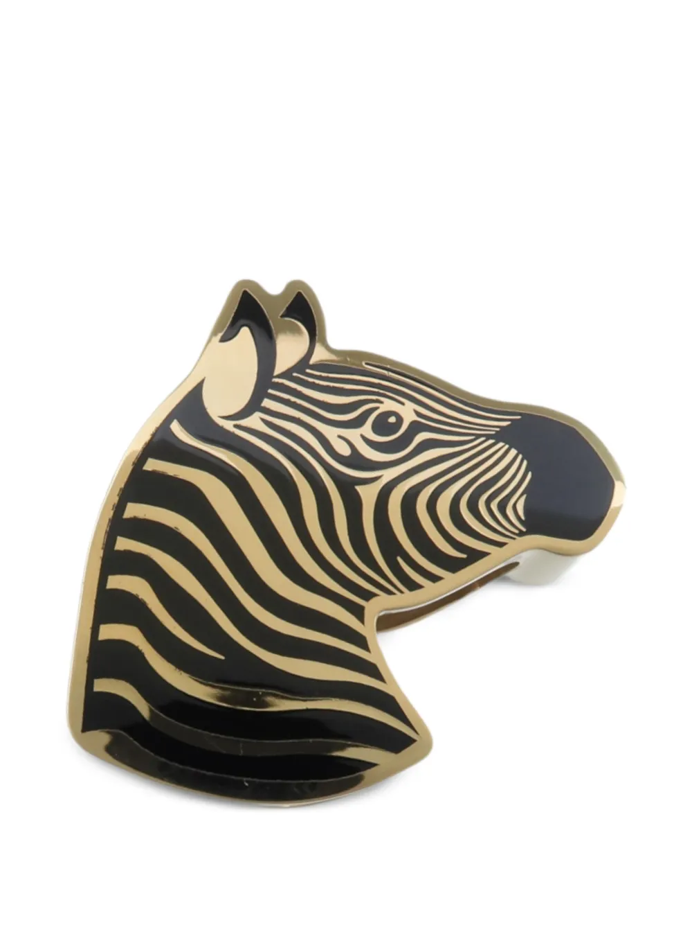 Hermès Pre-Owned zebra-motif scarf ring - Gold