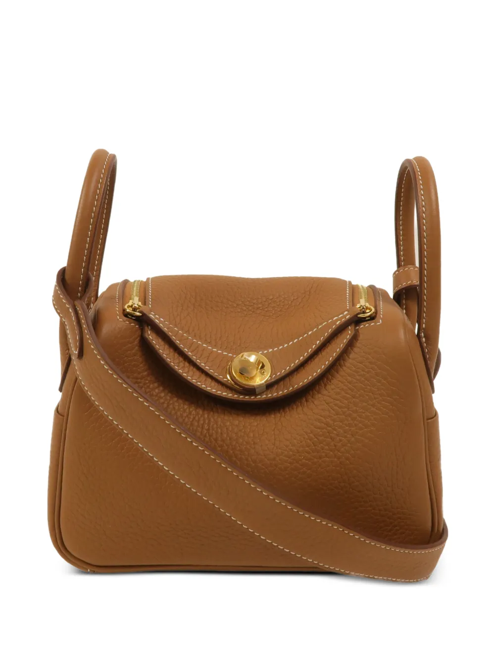 Hermès Pre-Owned Mini Lindy shoulder bag - Braun