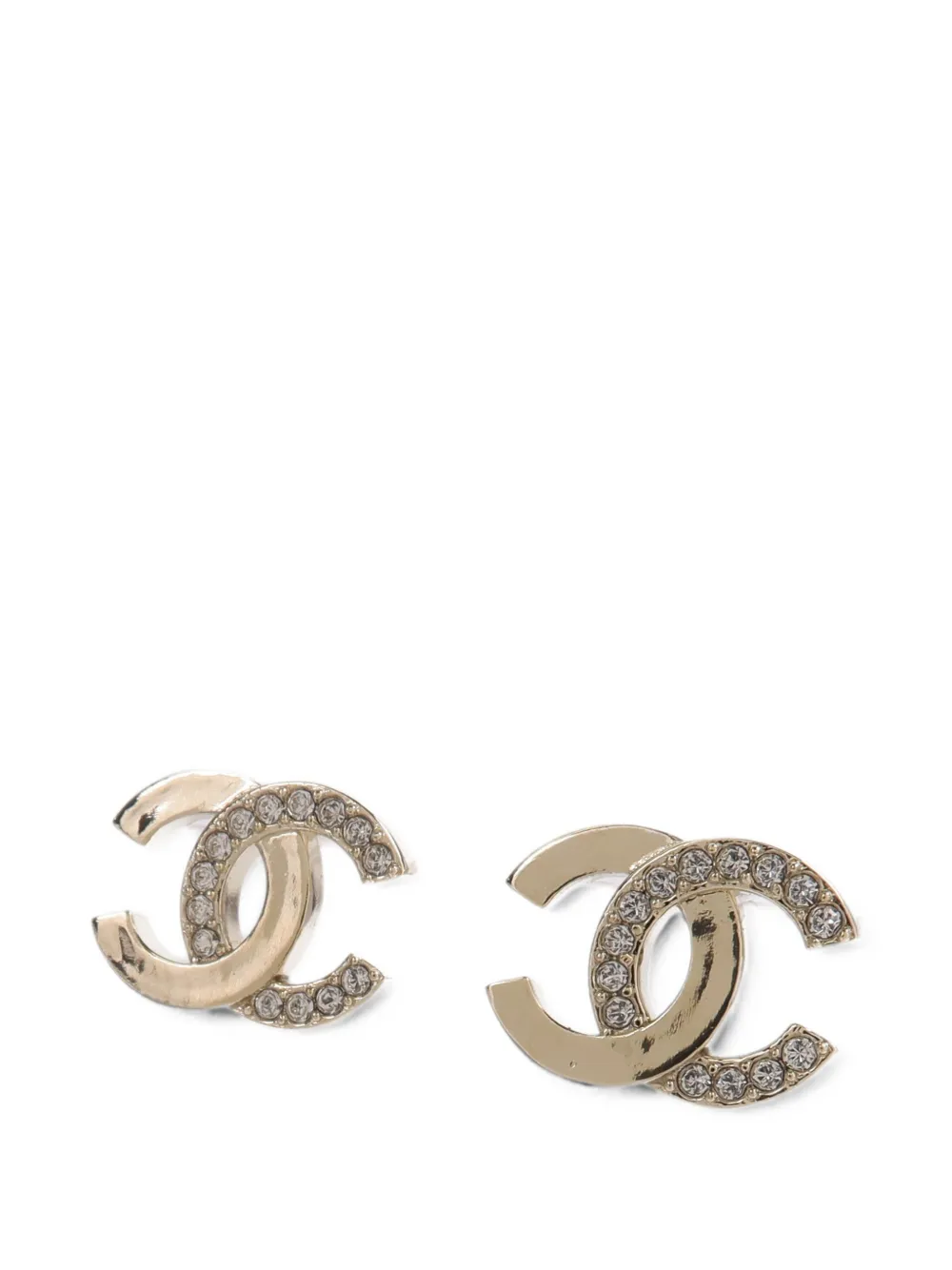 CHANEL Pre-Owned crystal-embellished earrings - Oro