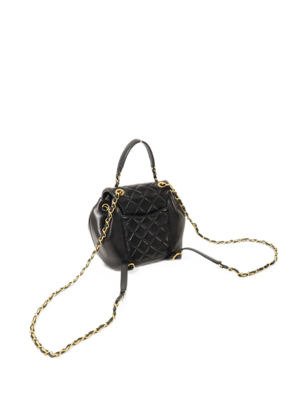 CHANEL Pre-Owned Duma mini-rugzak met ketting Zwart