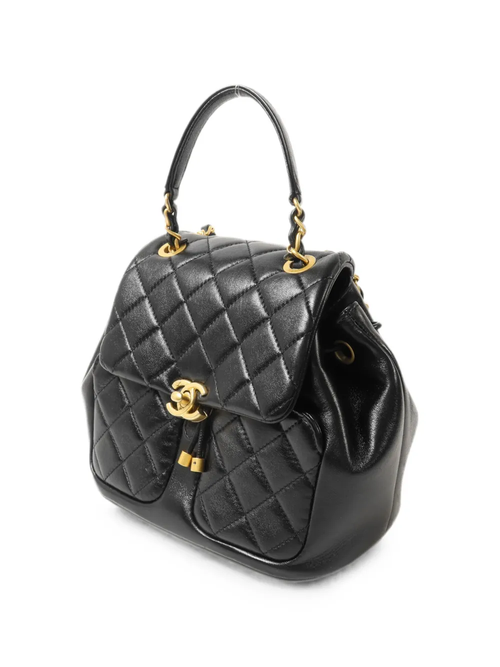 CHANEL Pre-Owned Duma mini-rugzak met ketting Zwart