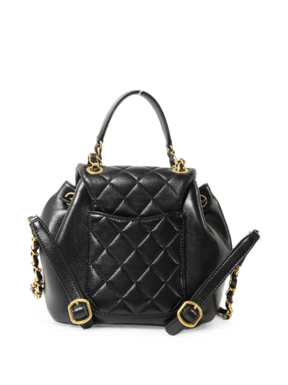 CHANEL Pre-Owned Duma mini-rugzak met ketting Zwart