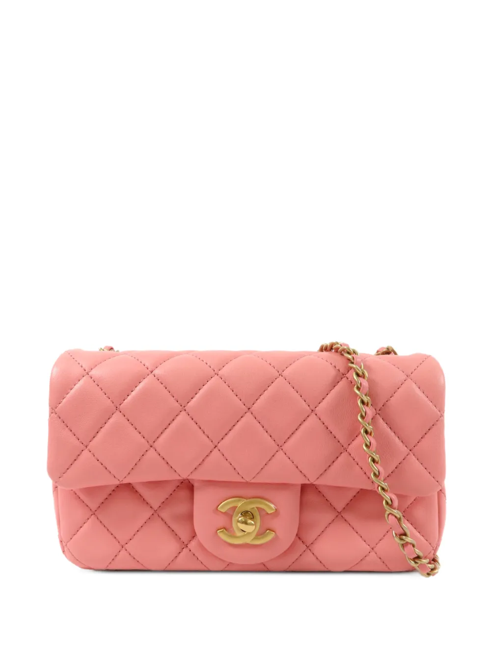 CHANEL Pre-Owned mini CC-logo flap shoulder bag - Rosa