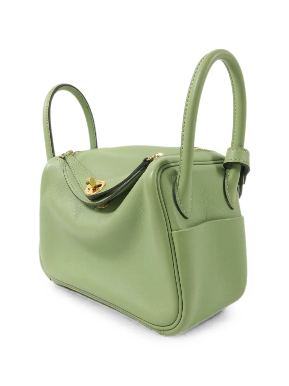 Hermès Pre-owned 2020 Mini Lindy Tote Bag in Green, view 3