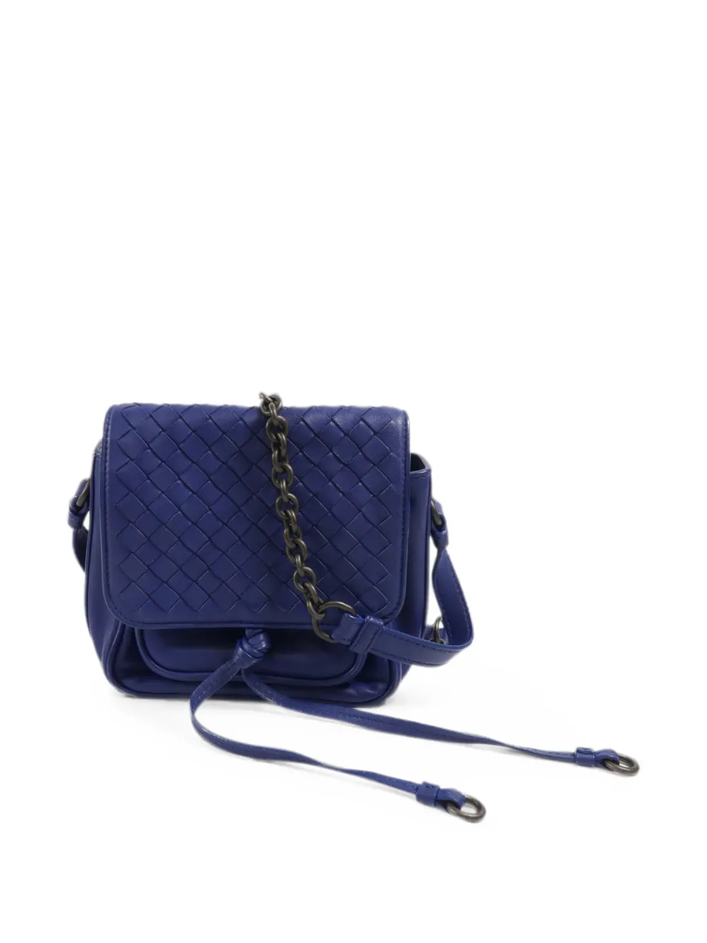 Bottega Veneta Pre-Owned mini Intrecciato crossbody bag - Blau