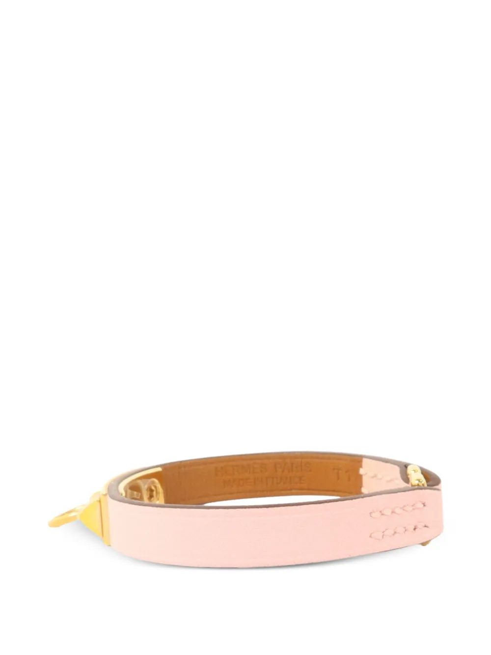 Hermès Pre-owned Mini Rivale Bangle Bracelet in Pink, view 3