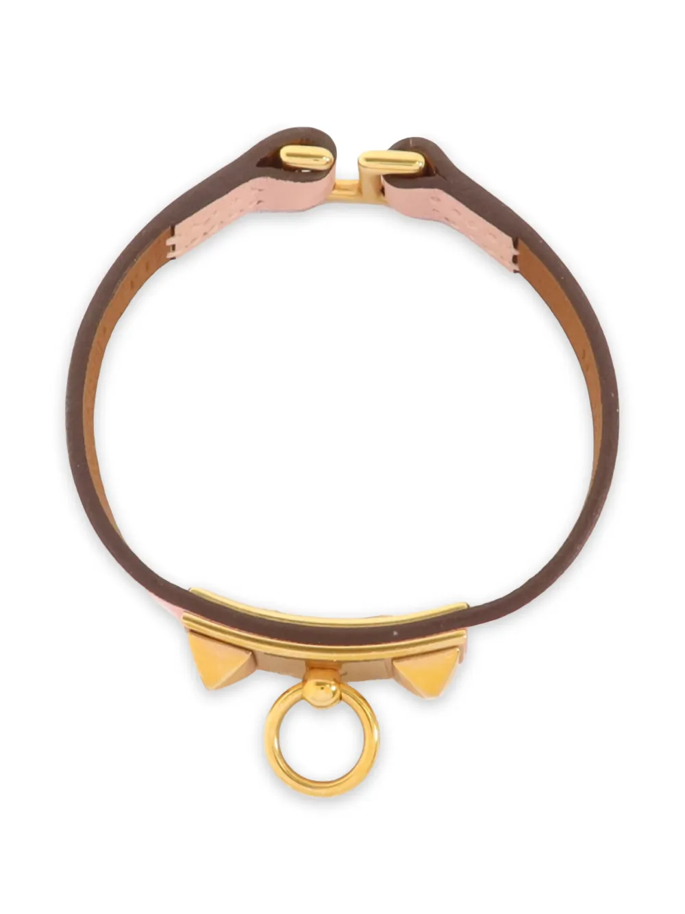 Hermès Pre-owned Mini Rivale Bangle Bracelet in Pink, view 4