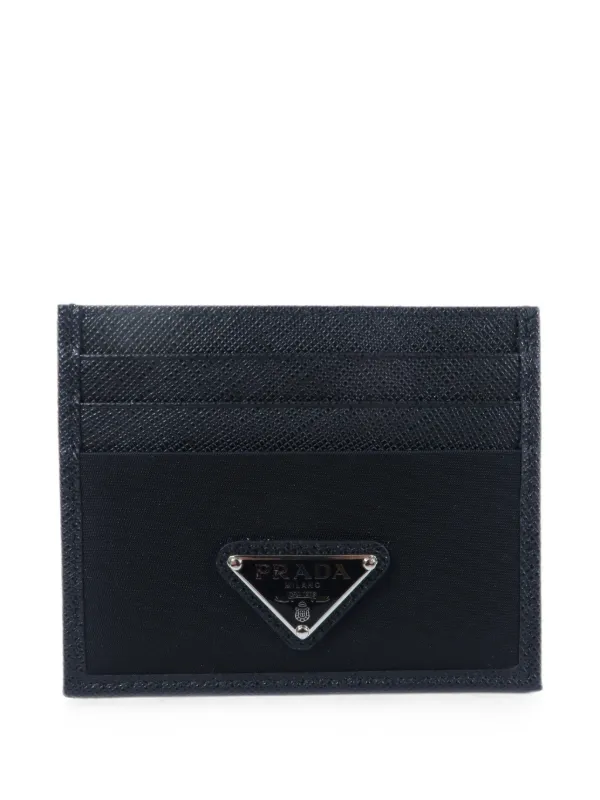Prada Pre-owned Re-nylon Card Holder in Black