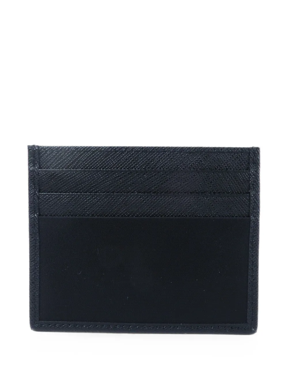 Prada Pre-owned Re-nylon Card Holder in Black, view 2