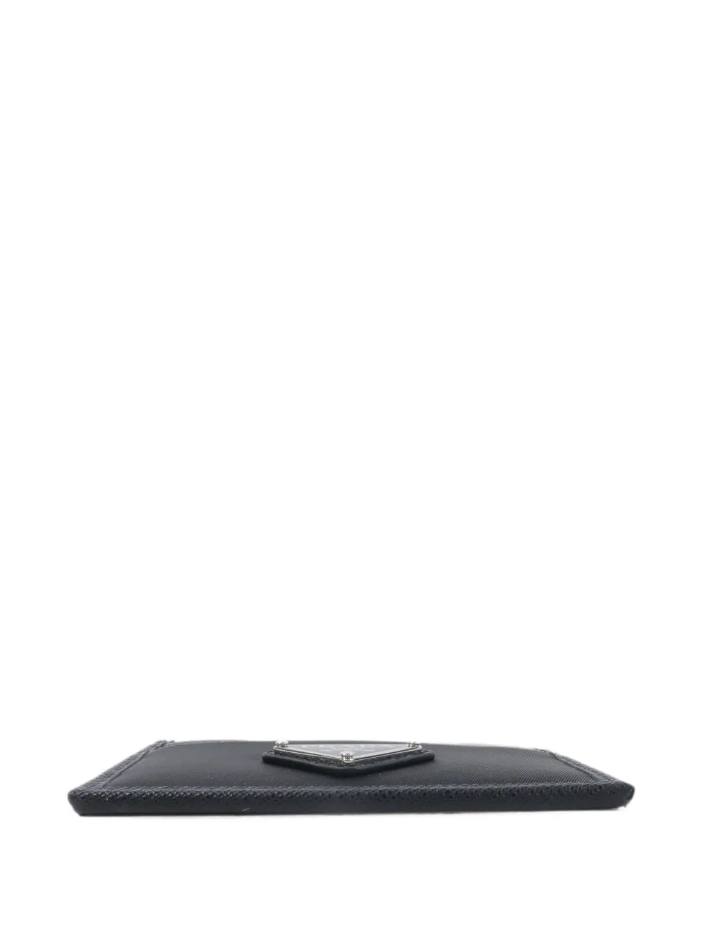 Prada Pre-owned Re-nylon Card Holder in Black, view 4