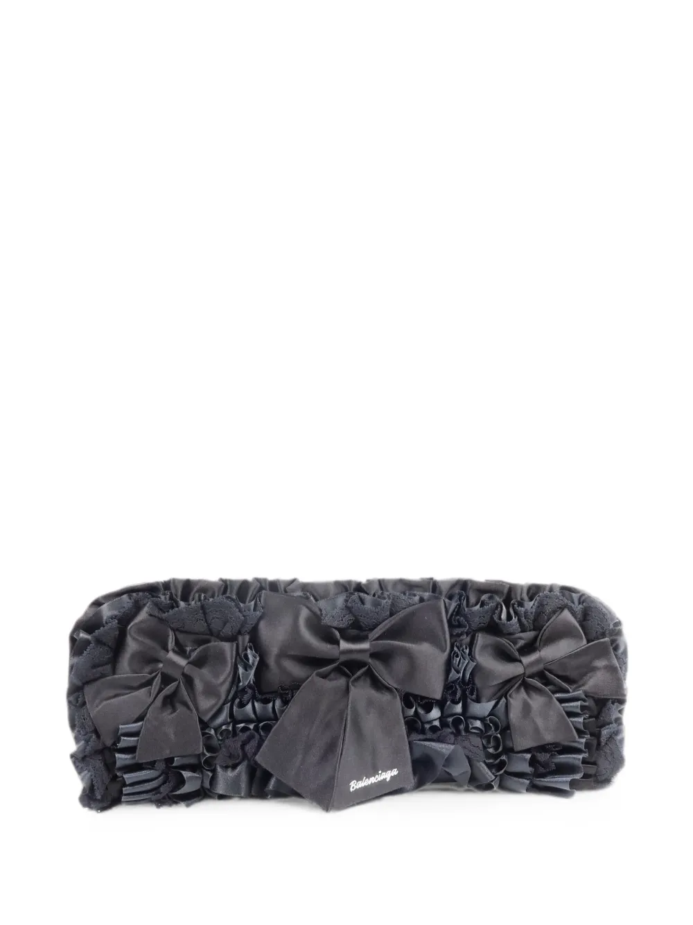 Balenciaga Pre-Owned bow-detail clutch bag - Black