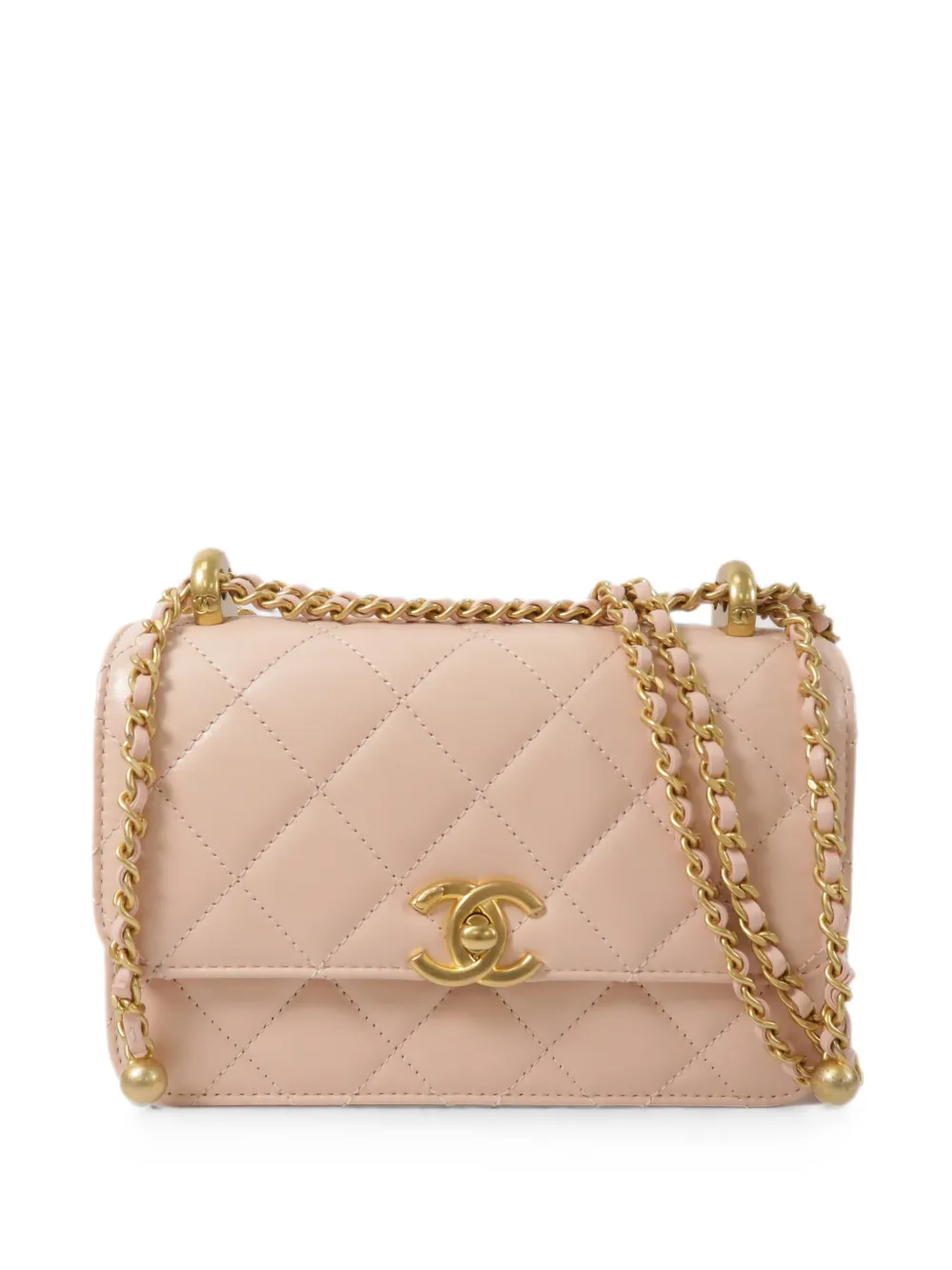 CHANEL Pre-Owned Mini Flap CC-turn-lock shoulder bag - Toni neutri