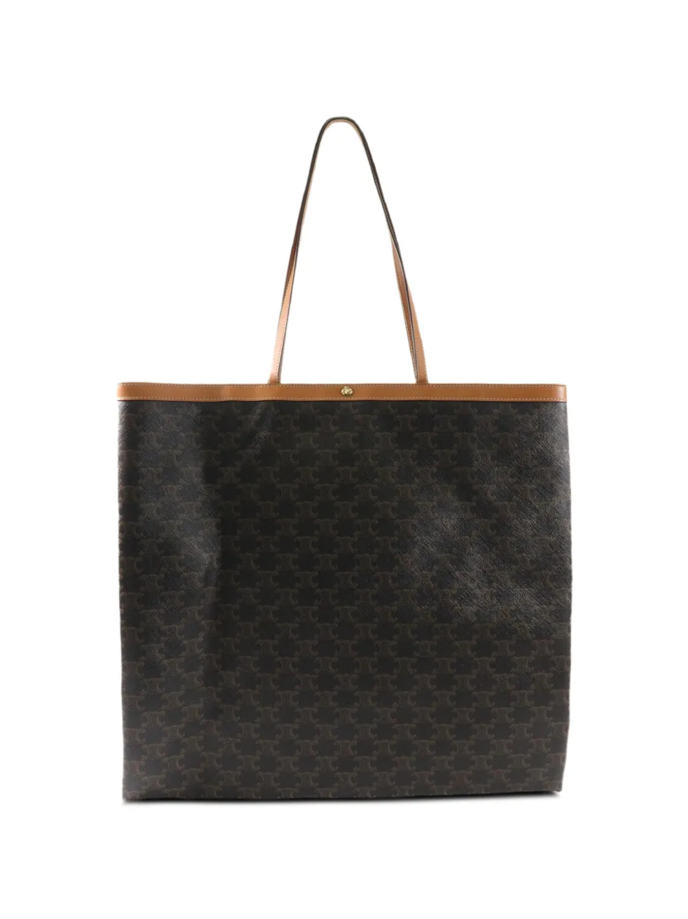 Celine Pre-Owned large Macadam-pattern shoulder bag - Braun