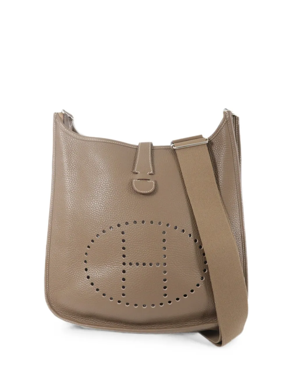 Hermès Pre-Owned 2015 GM Evelyne leather shoulder bag - Brown
