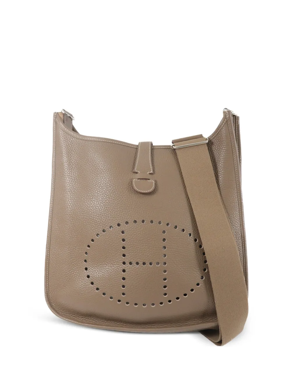 Hermès Pre-Owned 2015 GM Evelyne leather shoulder bag - Braun
