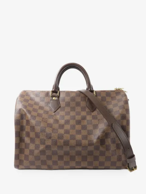 Louis Vuitton Pre-Owned 35 Speedy Damier Ebene canvas tote bag