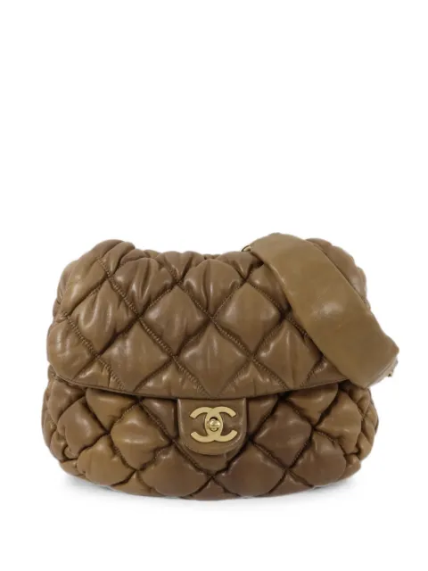 CHANEL Pre-Owned Bubble quilted chain shoulder bag
