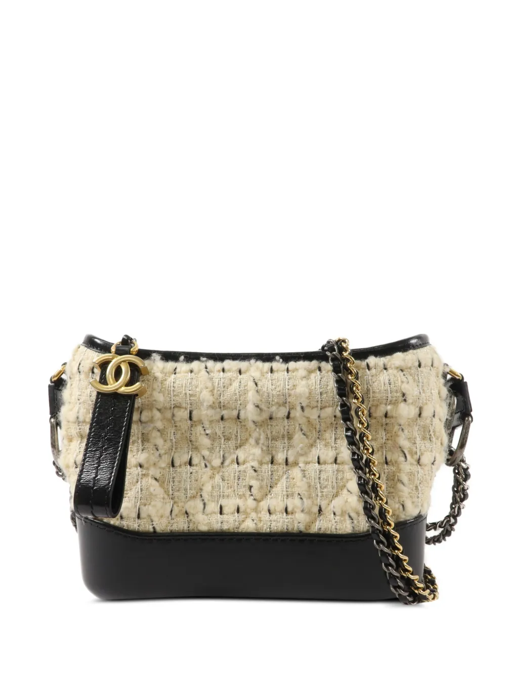 CHANEL Pre-Owned small Gabrielle logo-charm shoulder bag - Toni neutri
