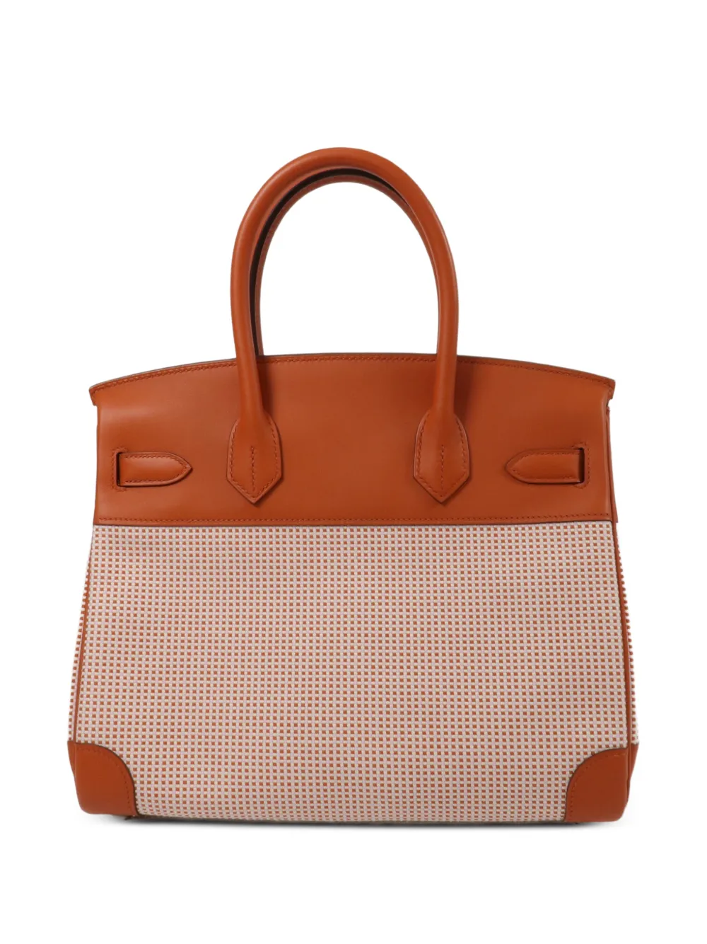 Hermès Pre-owned 2021 30 Birkin Padlock-detail Tote Bag in Orange, view 2