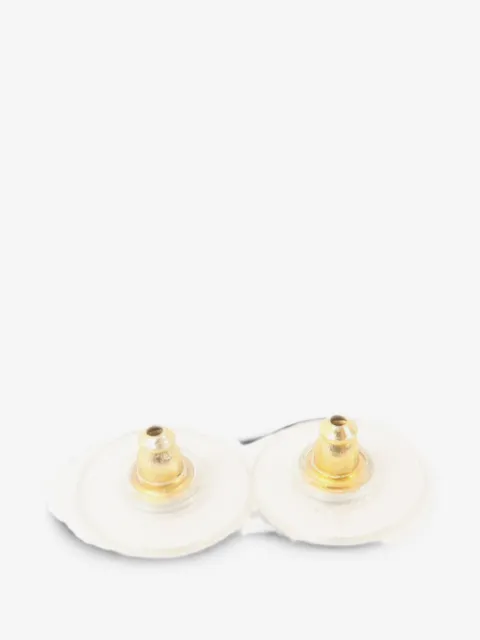 CHANEL Pre-Owned CC Ohrringe mit Wellensaum
