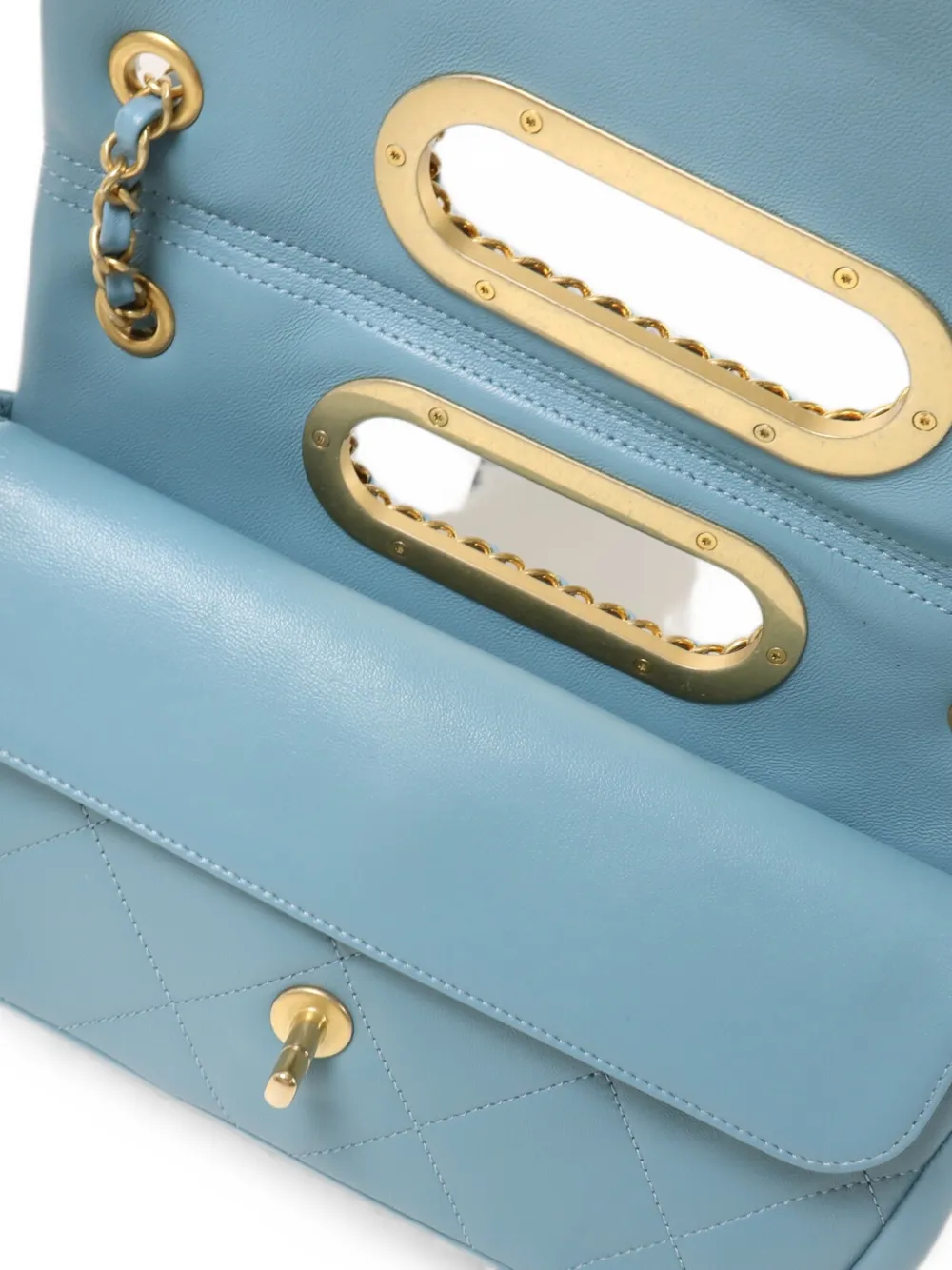 CHANEL Pre-Owned Shopper met CC-draaislot Blauw