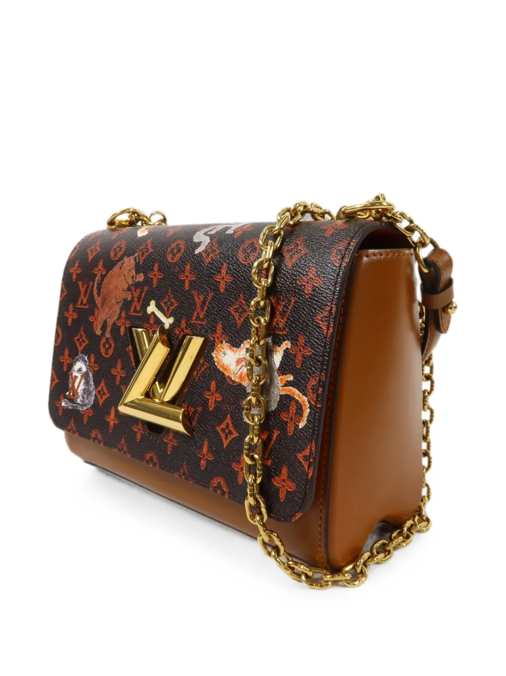 Louis Vuitton Pre-Owned Catgram Twist MM schoudertas Bruin