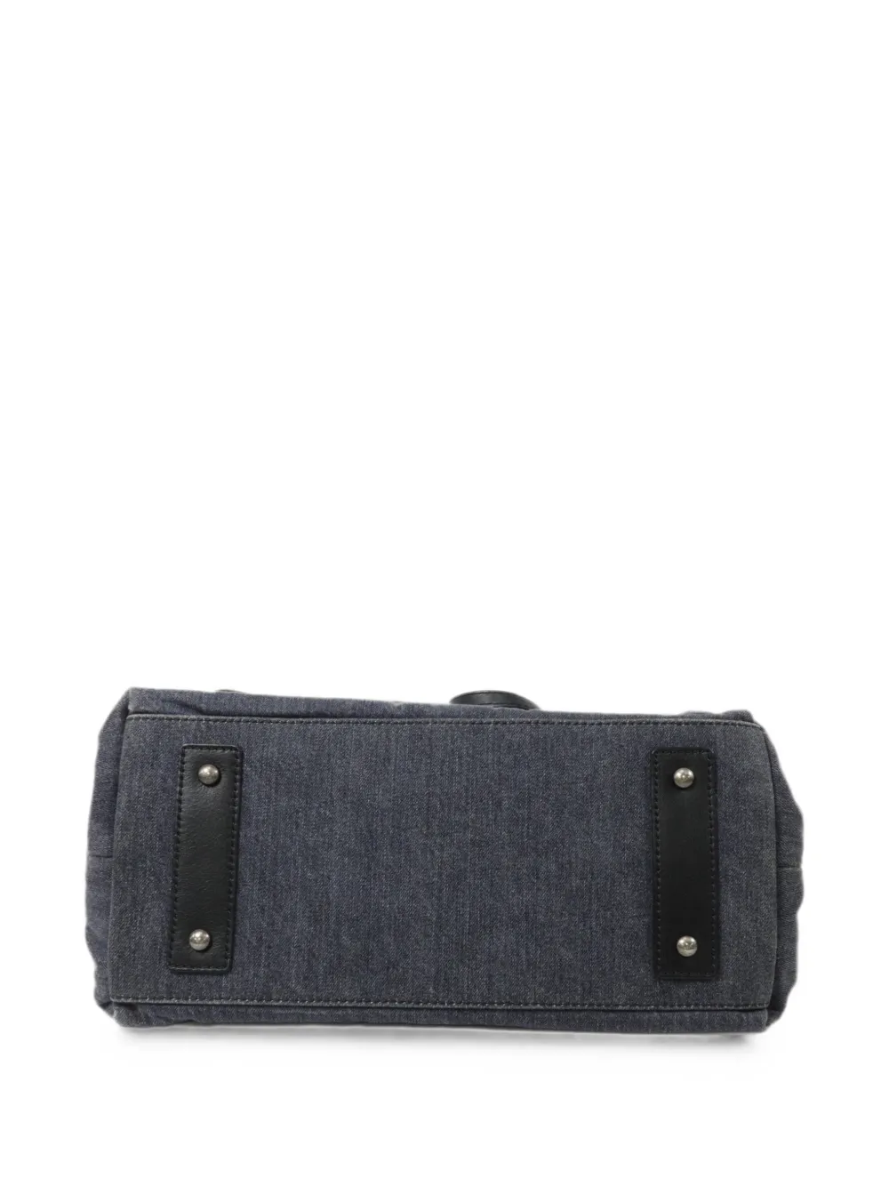 CHANEL Pre-Owned Denim shopper met CC-logo Zwart