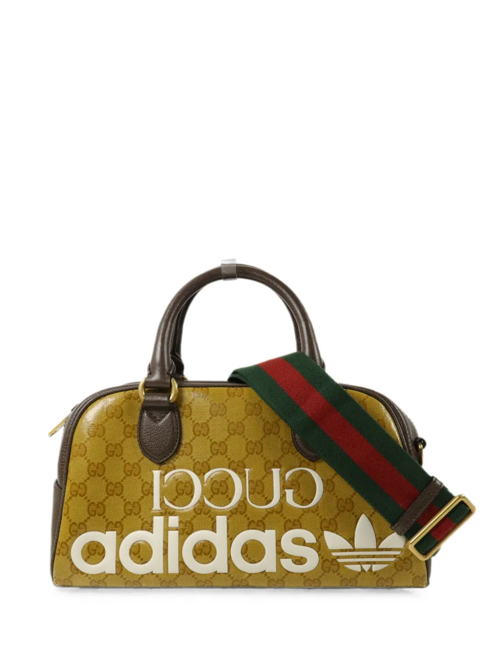 Gucci Pre-Owned GG coated canvas shoulder bag - Yellow