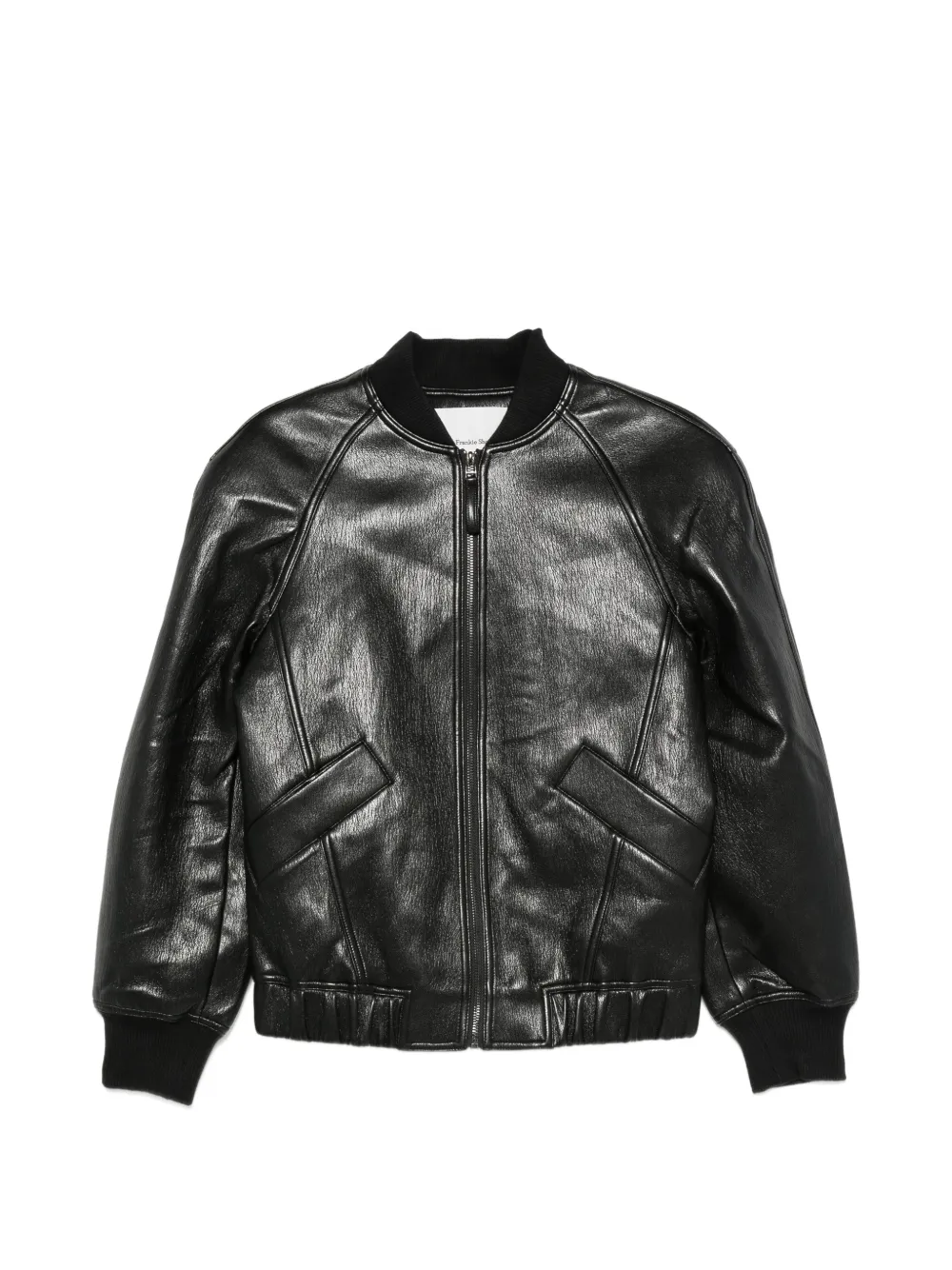 The Frankie Shop Alena zip-up bomber jacket - Schwarz