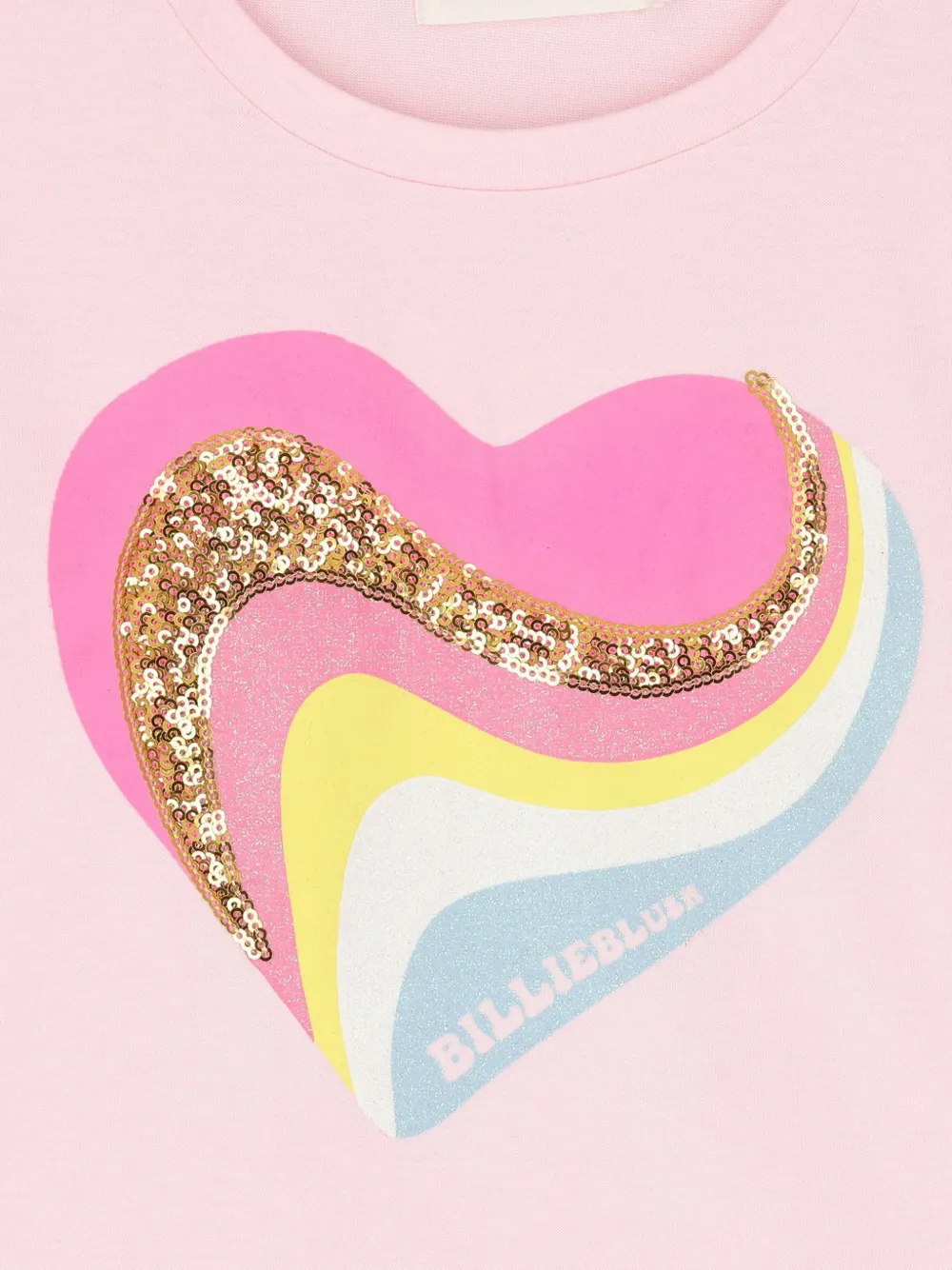 Billieblush T-shirt verfraaid met pailletten en hart-print Roze