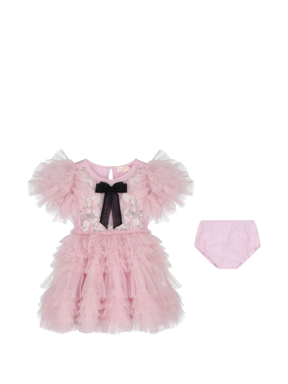 Tutu Du Monde robe Bébé Greta à superposition en tulle et à sequins - Rose