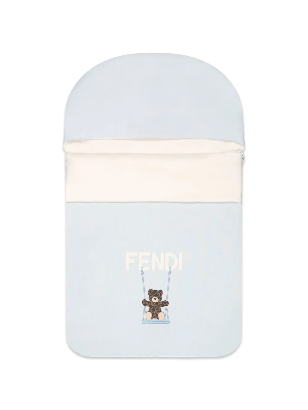 Fendi Kids teddy bear-print sleep bag - Blu
