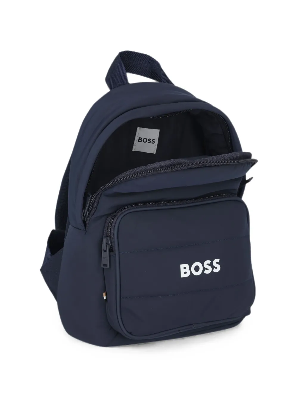 BOSS Kidswear Gewatteerde rugzak met logoprint Blauw
