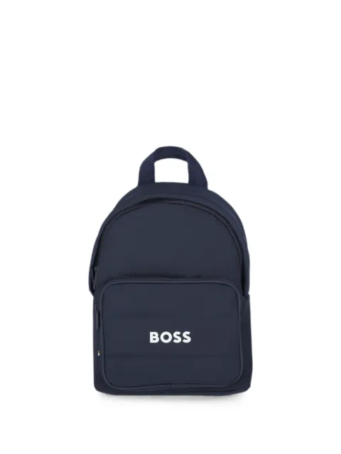 BOSS Kidswear logo-print quilted backpack