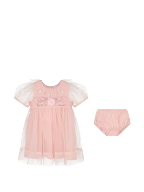 Tutu Du Monde Bébé Judy floral-embellished tulle-panelled dress set