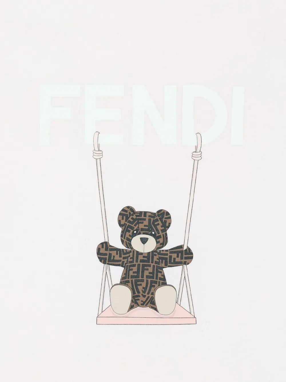 Fendi Kids Slaapzak met teddybeerprint Roze