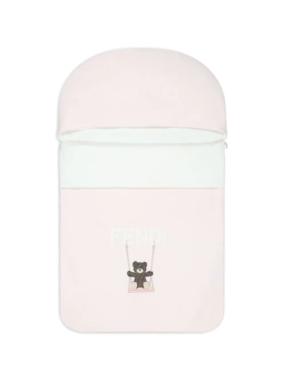 Fendi Kids teddy bear-print sleep bag - Rosa