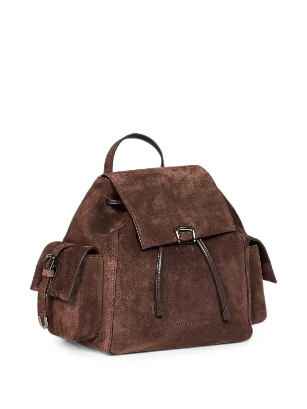 Brunello Cucinelli Scartorial suède rugzak Bruin