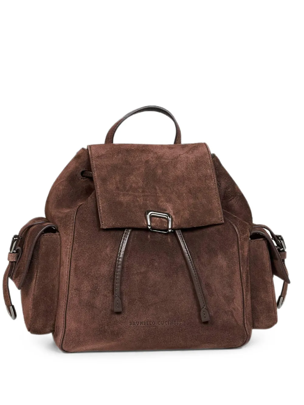 Brunello Cucinelli suede sartorial backpack - Braun