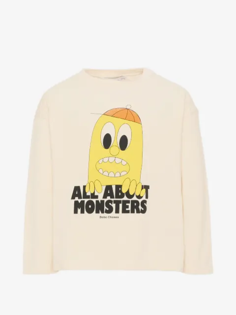 Bobo Choses monster-print long-sleeve T-shirt