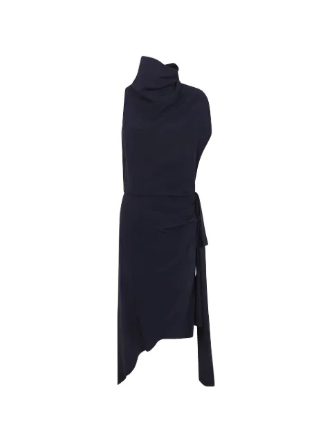 Nº21 vestido midi con diseño asimétrico y drapeado
