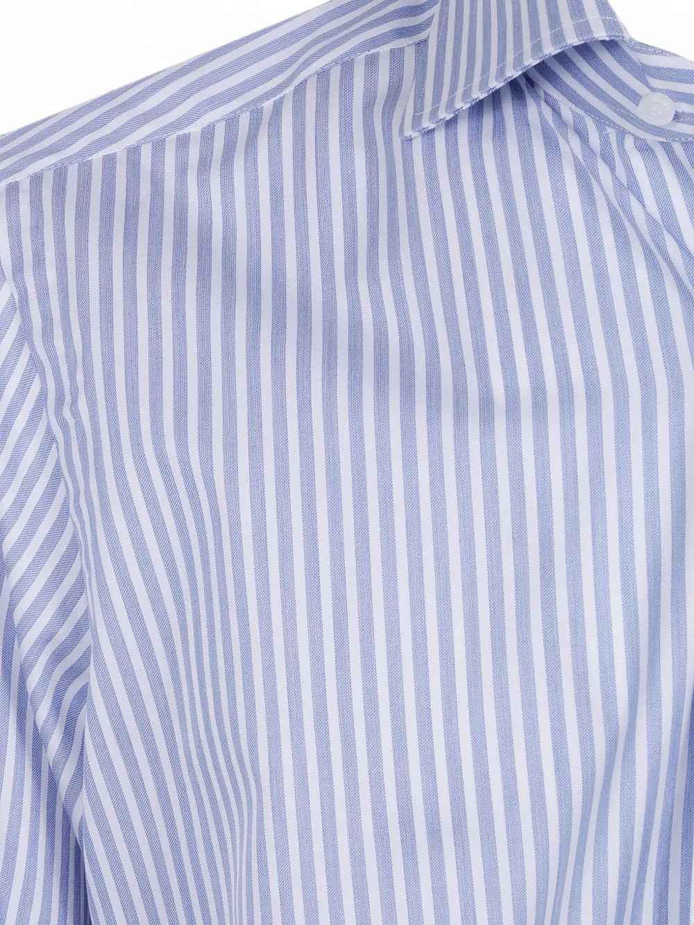 Barba Gestreept katoenen overhemd Blauw