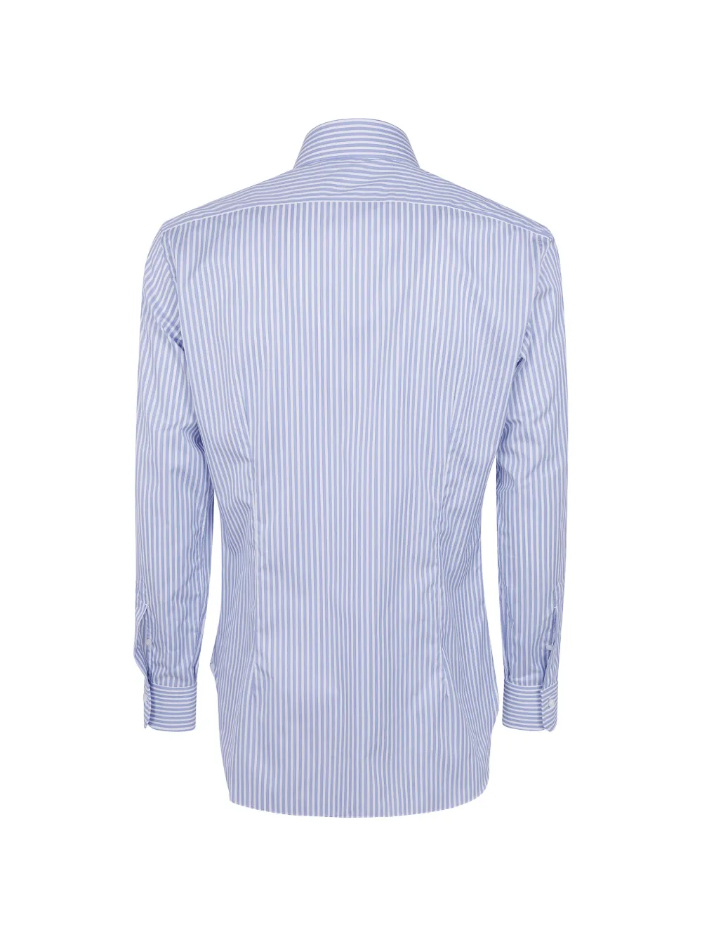 Barba Gestreept katoenen overhemd Blauw