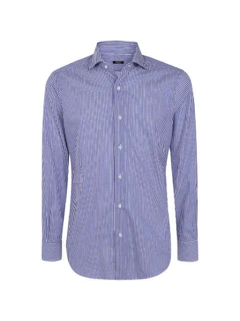 Barba vertical-stripe cotton shirt