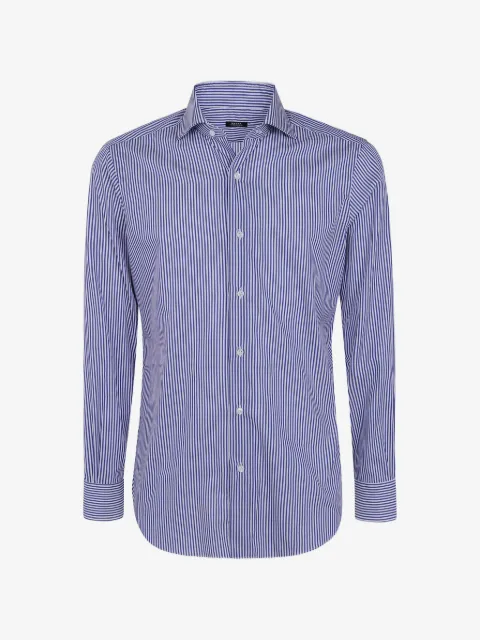 Barba vertical-stripe cotton shirt